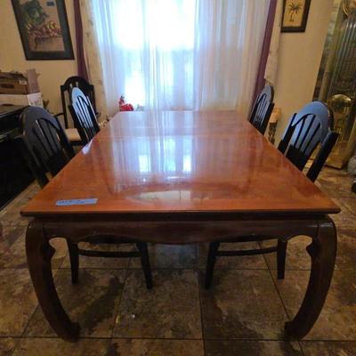 Large Wooden Dining Room Table With Four Chairs 68 In By 44 In By 30 In