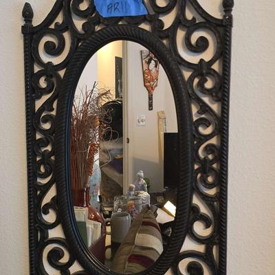 36-in X 20 In Black Plastic Wall Mirror