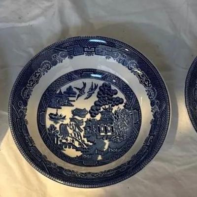 3- Johnson Brothers Willow Themed 6” Bowls