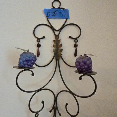 25 Inch By 11 Inch Grape Candle Holder