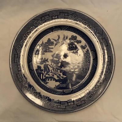 Set Of 8 Johnson Brothers Willow Glass Designed Plates