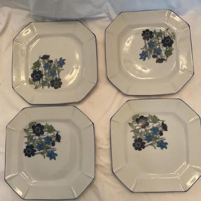 Set Of 4 Flower Garden R6782 Japan salad plate