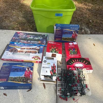 Nine sets of Christmas lights