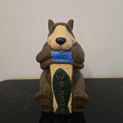 Beaver Welcome Bear 13" H X 8"w X W10" D
