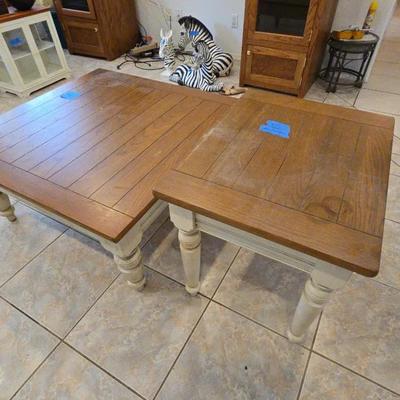 Large Wooden Coffee Table WithMatching End Table