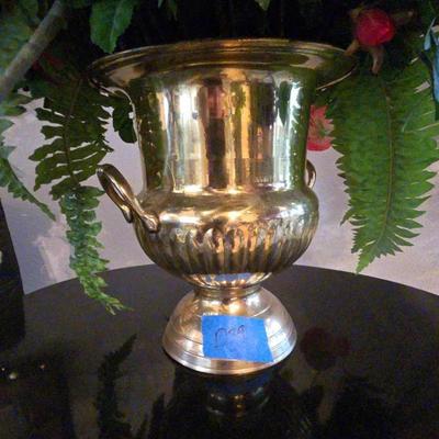 Metal Vase W/ Flower Decor