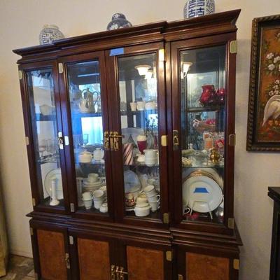 Large China Cabinet 61 Inch By 16 Inch By 81 Inch