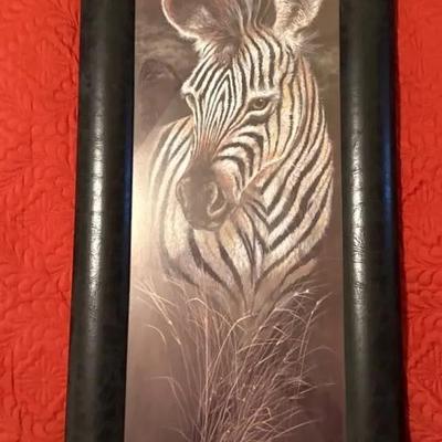 Zebra Print – Framed – 20 X 40