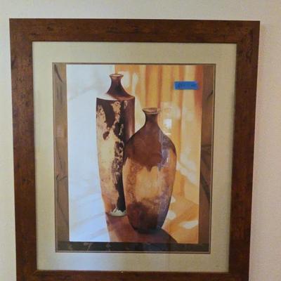 45 X 51" Artwork Vases / Wooden Frame