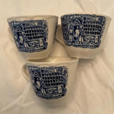 Set Of 3 Royal Tudor Ware "Coaching Taverns" teacup. 