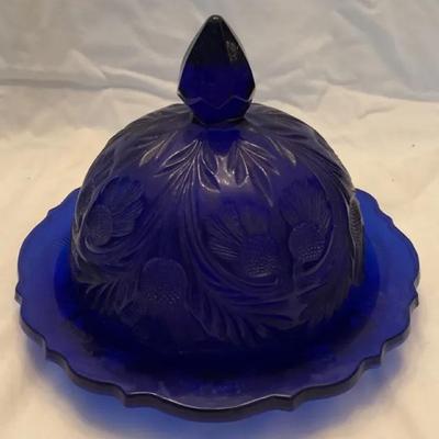 Cobalt Blue Cheese Holder