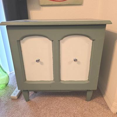 Green Wooden Storage Cabinet 24"w X 16"D X 25'H