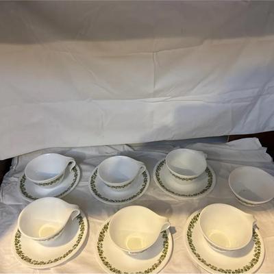 Correlle cups and saucers