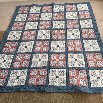 Blue Pink & White Quilt