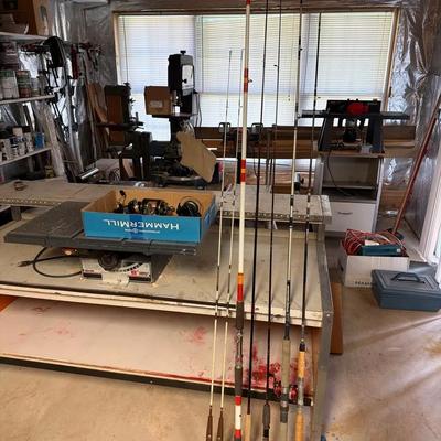 Collection Of 7 Fishing Rods & Reels