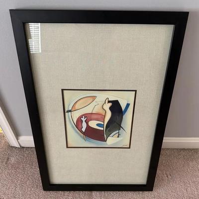 Framed And Matted Print "Blues Session" By Gockel