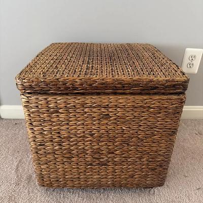 Wicker Storage Ottoman