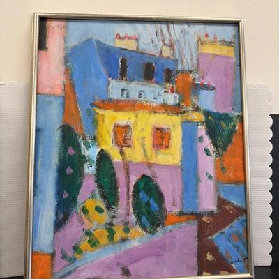 Framed Painting Signed Crotto 
