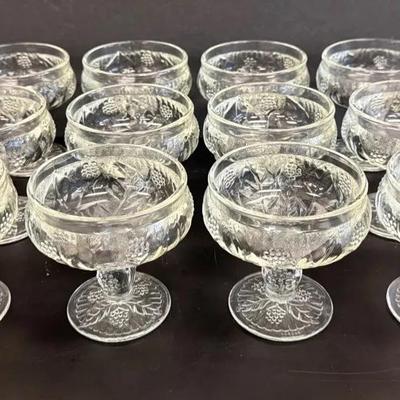 Pressed Glass Berry Bowls