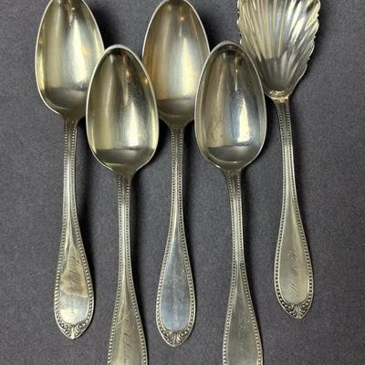 Monogrammed Coin Silver Spoons