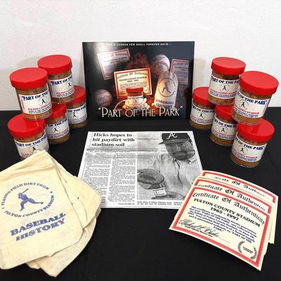 Authentic Fulton County Stadium Infield Dirt Collectible (10)