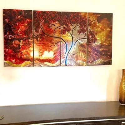 Megan Duncanson 4 panel metal art