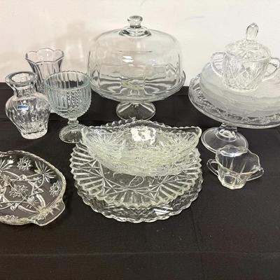 Marquis by Waterford Crystal Vase & Assorted Cut Glass Serveware Lot 