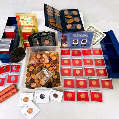Large Assortment of Collectors Pennies and More