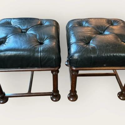 Leather Master Black Stools 