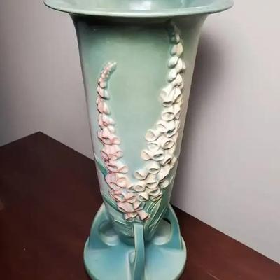 Roseville Foxglove Pottery Floor Vase 14"
