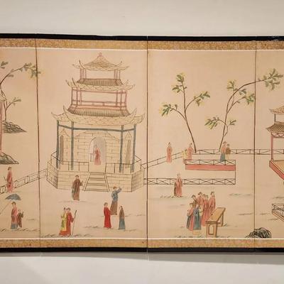 Enter The Pagoda Silk Screen (6 Ft x 3 Ft)
