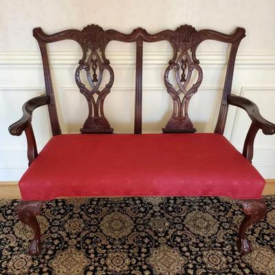Mount Vernon Hickory Chair Believed To Be Mahogany 48"L x 41"H x 23.5"W