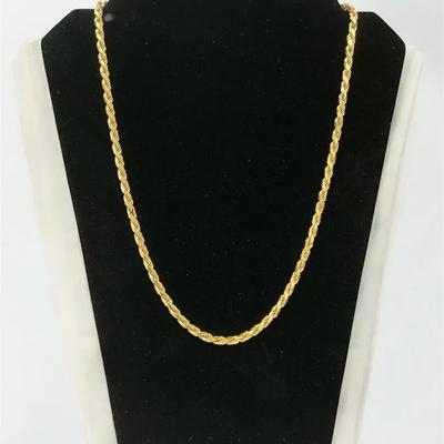 14k Gold Heavy Rope Chain Necklace (54.3 Grams)