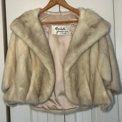 Azurene Emba Natural Blue Grey Mink Shrug