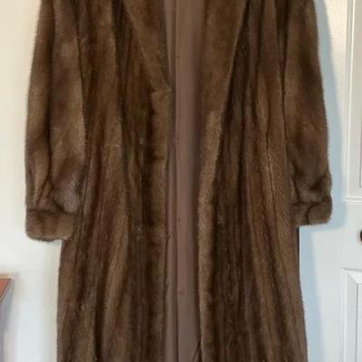 Mano Swartz Brown Mink Full Length Coat 