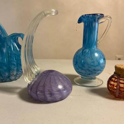 Blown Glass Bud Vases 