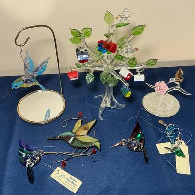 Glass Hummingbird Decor incl. Rainbow Glass Works