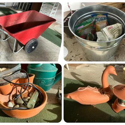 Wheelbarrow & Garden Goods 