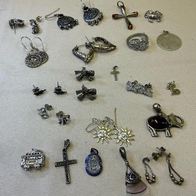 Sterling Silver Earrings And Pendants 