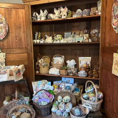 Easter Hutch-filled with treasures 