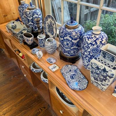 ginger jars, trays and vases