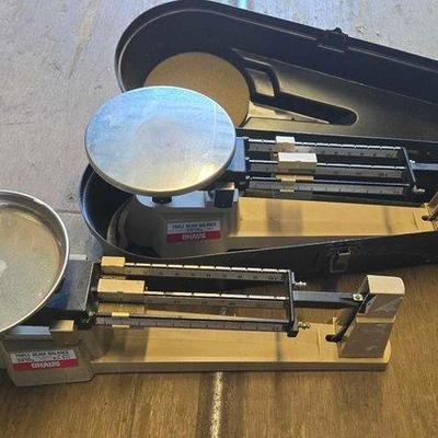 3062 • (2) ohaus triple beam balance scales
