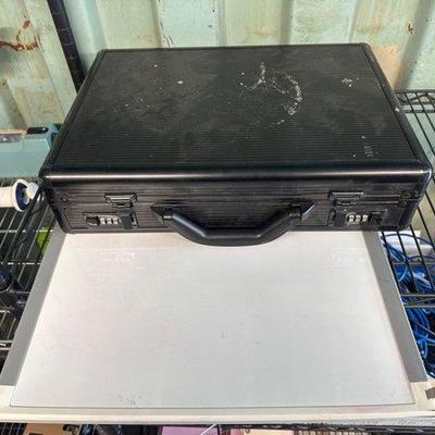 3526 • locking briefcase, white board, and clipboard