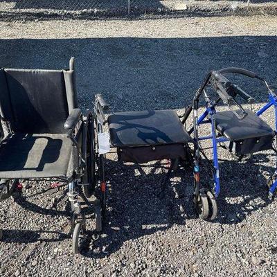 74032 • one wheelchair and two walkers