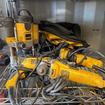 4054 • collections of dewalt corded tools and bag