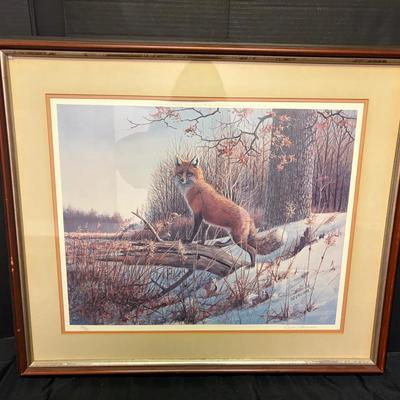 "Fox" Signed Print By Owen J. Gromme 376/580 (31.5"x27")