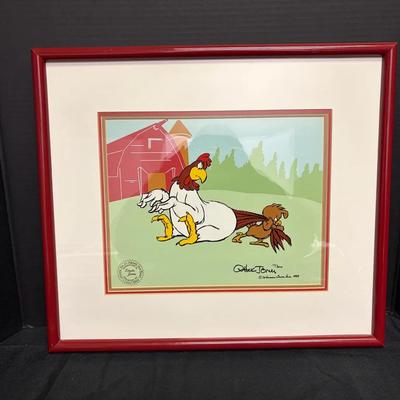 Foghorn Leghorn & Henery Hawk Cel Signed By Chuck Jones 174/300