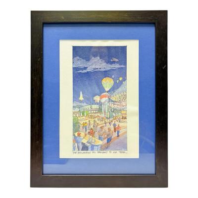 “The Exhilaration You Brought To Our Team…” Framed Watercolor Painting (14”x18”)