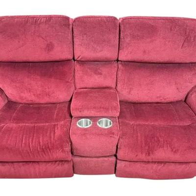 Red Reclining Sofa