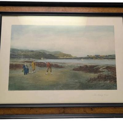 "The Putting Green" Framed Print By Douglas Adams (26" x 34")